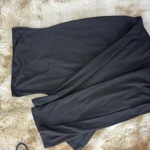 Black body con wide leg outfit